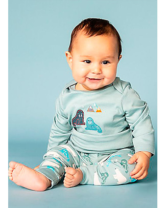 Sense Organics Timber Retro Baby Shirt - Walrus - 100% Organic Cotton Long Sleeves Tops