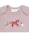 Sense Organics Timber Retro Long Sleeves Baby Shirt - Mauve Horses - 100% Organic Cotton GOTS Long Sleeves Bodies