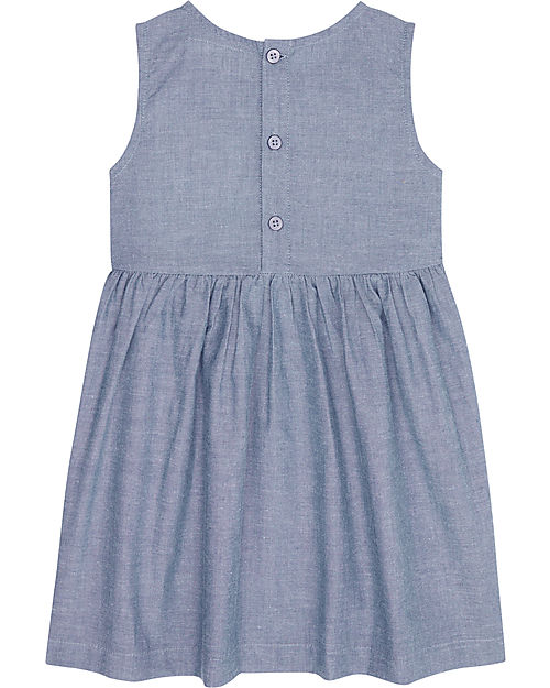 Sense Organics Tuana Sleeveless Dress - Flower Embroidery - 100% Organic Cotton Dresses_