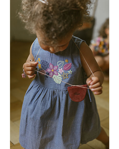 Sense Organics Tuana Sleeveless Dress - Flower Embroidery - 100% Organic Cotton Dresses_