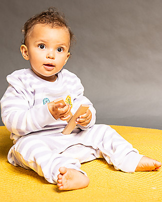 Sense Organics Viktor Retro Baby Romper - Hedgehogs - 100% Organic Cotton Terry Rompers