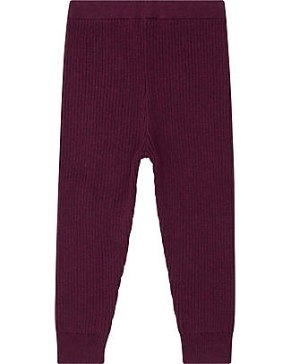 Sense Organics Yuma Knitted Leggings - Aubergine - 100% Organic Cotton GOTS Leggings