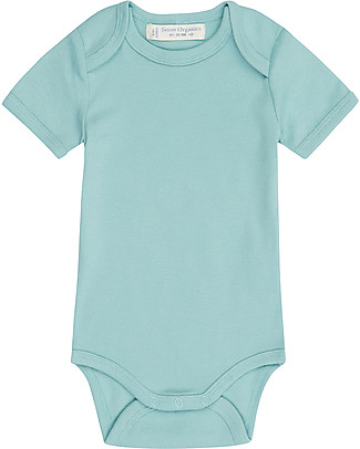 Sense Organics Yvon Short Sleeved Body - Light Teal - 100% Organic Cotton Short Sleeves Bodies