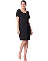 Seraphine 4 Pack Maternity and Nursing Button Down Nightdress - Black - Viscose Nightdress
