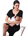 Seraphine 4 Pack Maternity and Nursing Button Down Nightdress - Black - Viscose Nightdress