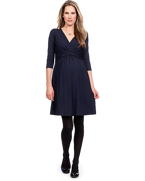 Seraphine A-Line Pregnancy and Nursing Farrah Winter Dress, Navy Dresses_