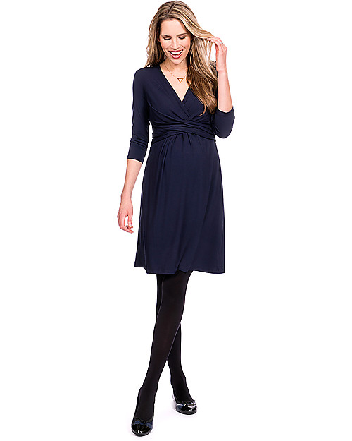 Seraphine A-Line Pregnancy and Nursing Farrah Winter Dress, Navy Dresses_