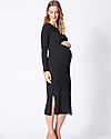 Seraphine Amaya Nursing and Maternity Long Slevee Knitted Dress - Black Dresses_