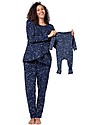 Seraphine Aurora Mama And Mini Pyjamas Set - Star Constellation - Stretch Cotton Pyjamas