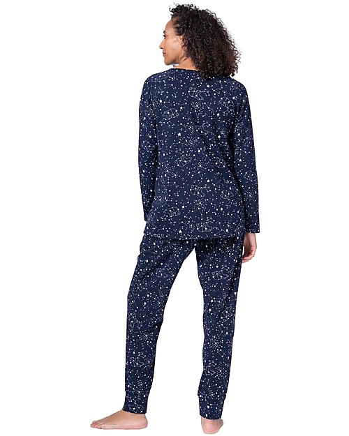Seraphine Aurora Mama And Mini Pyjamas Set - Star Constellation - Stretch Cotton Pyjamas
