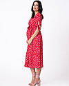 Seraphine Bessie Maternity Midi Wrap Dress - Red Floral Dresses_