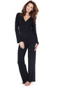 Seraphine Camille Maternity & Nursing Lounging Pyjamas - natural Bamboo fabric: anti-bacterial and breathable - Black Pyjamas