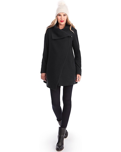Seraphine Clarence, Wool and Cashmere Maternity Coat, Black Coats