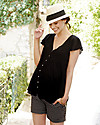 Seraphine Claudia Maternity Blouse with Flutter Sleeve - black Bluse