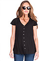 Seraphine Claudia Maternity Blouse with Flutter Sleeve - black Bluse