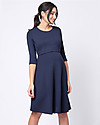 Seraphine Davie, Classic Nursing and Maternity Dress with ¾ Sleeves - Navy Dresses_