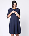 Seraphine Davie, Classic Nursing and Maternity Dress with ¾ Sleeves - Navy Dresses_