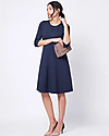 Seraphine Davie, Classic Nursing and Maternity Dress with ¾ Sleeves - Navy Dresses_