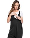 Seraphine Dune, Jersey Sleeveless Maternity and Nursing Dungarees - Black Dungarees
