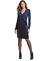 Seraphine Elsa, Wrap Around Maternity and Nursing Dress - Navy/Black Dresses_