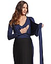 Seraphine Elsa, Wrap Around Maternity and Nursing Dress - Navy/Black Dresses_