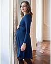 Seraphine Emilee Crossed Maternity Dress - Navy Blue - V-Neck - Viscose Dresses_