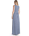 Seraphine Emory, Elegant Jersey Maternity Maxi Dress, Sleveless - Blue and White Dresses_