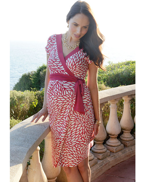 Seraphine Florencia Petal Maternity / Nursing Wrap Dress - Raspberry Dresses_