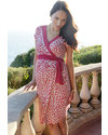 Seraphine Florencia Petal Maternity / Nursing Wrap Dress - Raspberry Dresses_