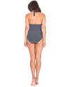 Seraphine Halter Neck Maternity 2 piece Tankini - Navy with White Polka Dots Bikinis And Tankinis