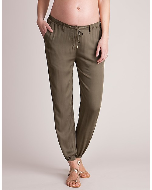 Seraphine Harmony, Harem Maternity Trousers, Khaki - 100% Viscose Trousers