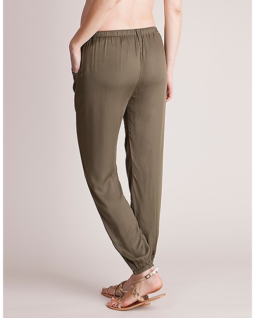 Seraphine Harmony, Harem Maternity Trousers, Khaki - 100% Viscose Trousers