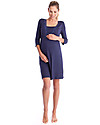 Seraphine Jane, Lace Trim Maternity & Nursing Nightie - Midnight Blue Nightdress