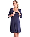 Seraphine Jane Maternity and Nursing Lace Trim Nighti, Navy Robes