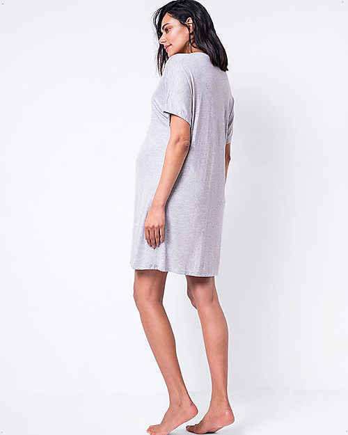 Seraphine Jaya Maternity and Nursing Nightie - Grey Marl Robes