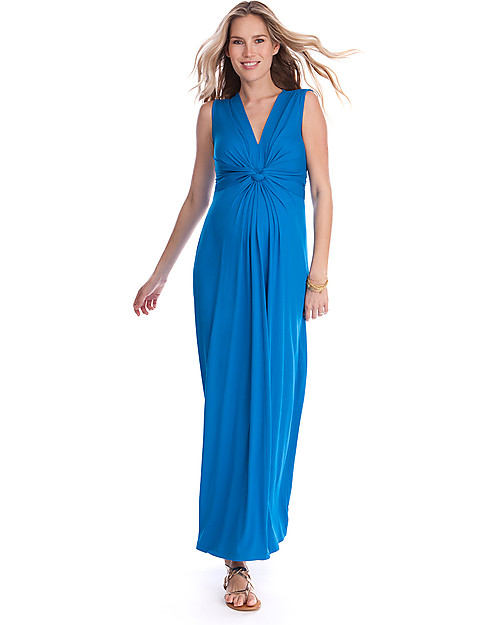 Seraphine Jo - Knot Front Maternity Maxi - Dress Seaside Turquoise woman