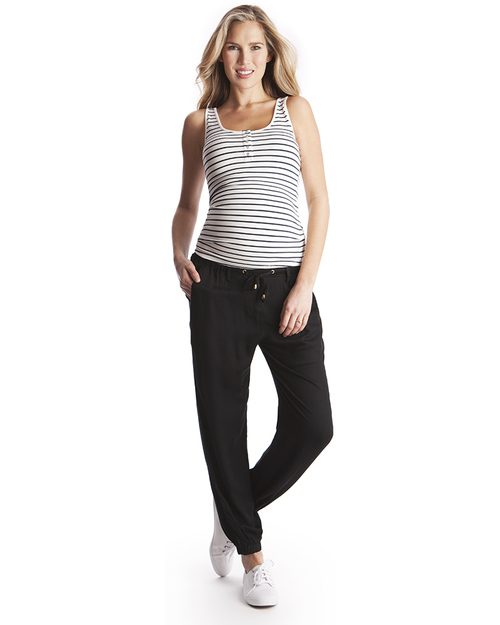 Seraphine Jogger Style Slouchy Maternity Trousers - Black - 100% Viscose! Trousers