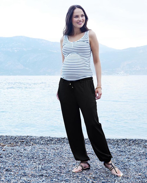 Seraphine Jogger Style Slouchy Maternity Trousers Black 100