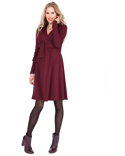 winter burgundy dress