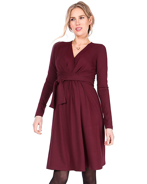 Seraphine Johana Wrap Detail Pregnancy and Nursing Winter Dress