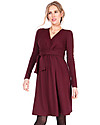 Seraphine Johana Wrap Detail Pregnancy and Nursing Winter Dress, Burgundy Dresses_