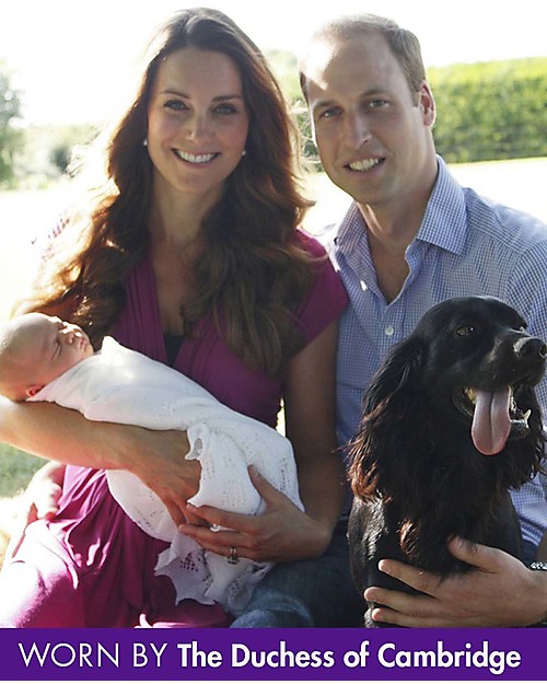 Seraphine Jolene Knot front Maternity Dress - Fuschia (chosen by Kate Middleton) Dresses_