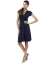 Seraphine Jolene - Knot front Maternity Dress - Navy Blue (elegant and versatile!) Dresses_