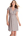 Seraphine Jolene - Knot front Maternity Dress - Pink/Polka Dots (elegant and versatile!) Dresses_