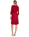 Seraphine Jolene Knot Front Maternity Dress with ¾ sleeves - Claret Red Dresses_