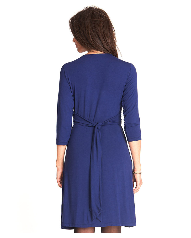Seraphine Jolene maternity dress with knotted front &  sleeves - Royal Blue  woman