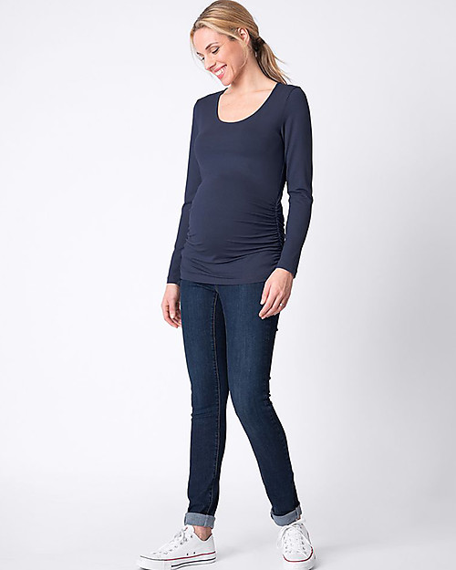 Seraphine Julianne Maternity Long Sleeves Top - Pack of 2 - Navy/Grey Long Sleeves Tops