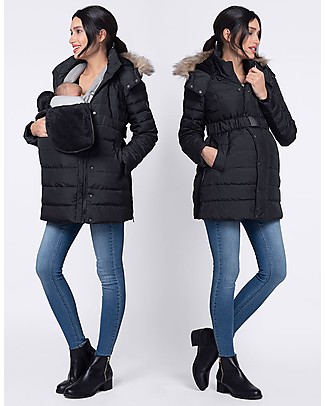 Seraphine Kingston, Maternity + Baby Carrying Down Short Coat 3 in 1, Black - Idea before and after pregnancy! Coats