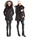 Seraphine Kingston, Maternity + Baby Carrying Down Short Coat 3 in 1, Black - Idea before and after pregnancy! Down Jacket
