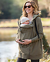 Seraphine Kristen 3in1 Hoody Dress - Khaki - for Pregnancy Breastfeeding and Babywearing Sweatshirts